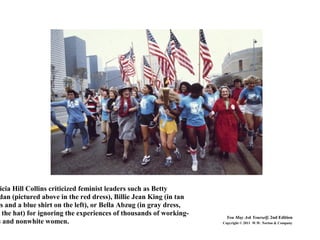 The Woman Question
32


     Middle-range theories may be the most useful
     in addressing the complicated subject of
     gender because they connect people’s day-to-
     day experiences to larger social forces.
 