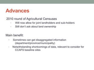 Gender agriculture & climate change. What we need to know