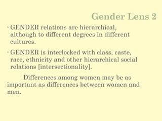 Gender and Analysis lens/analysis (GAD). | PPTX