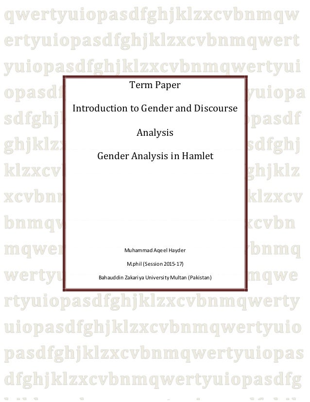 Essay on gender in hamlet