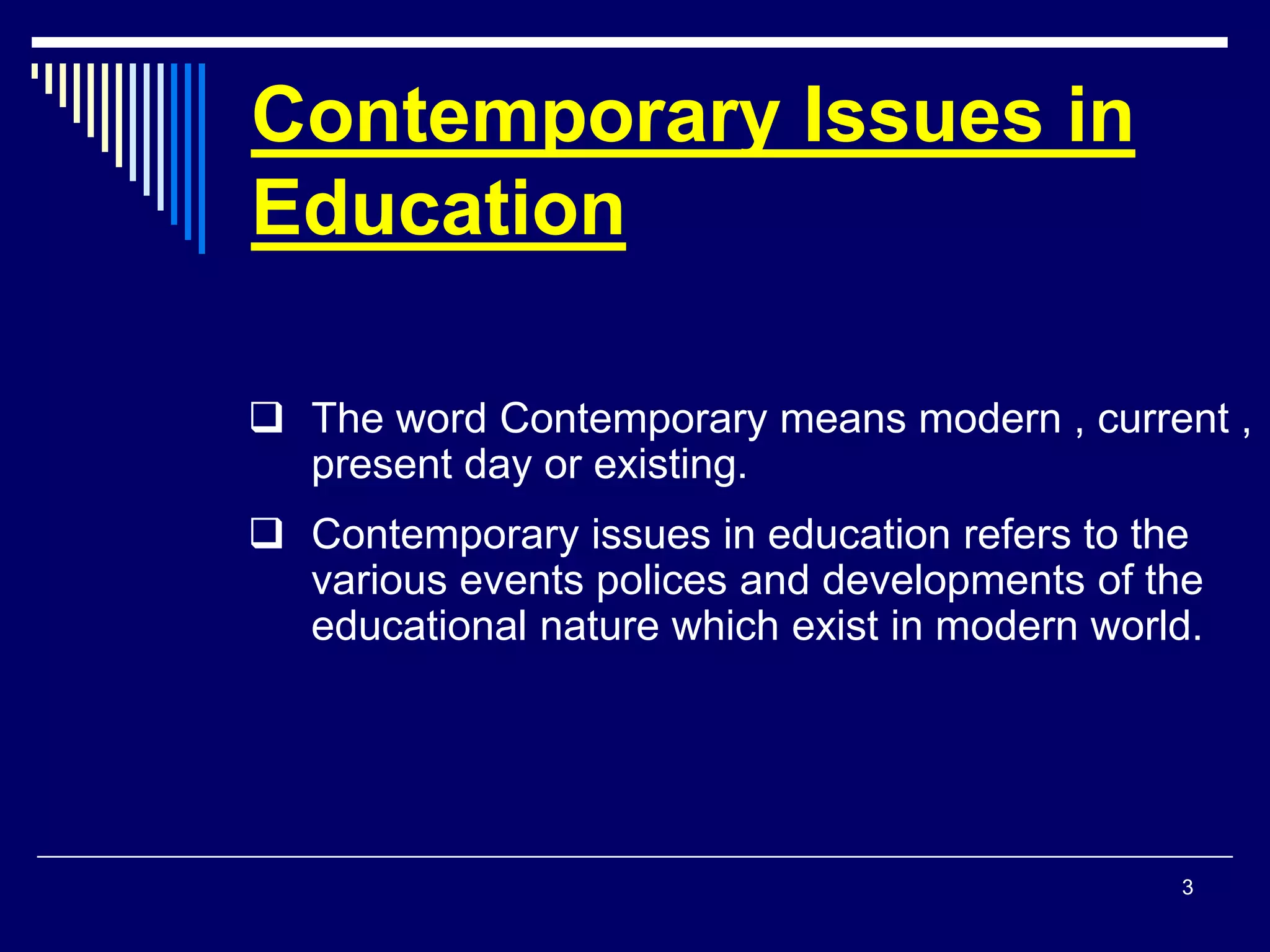 Gender and contemporary issues in education PPT