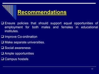 Gender and contemporary issues in education | PPT