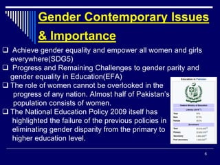 Gender and contemporary issues in education | PPT