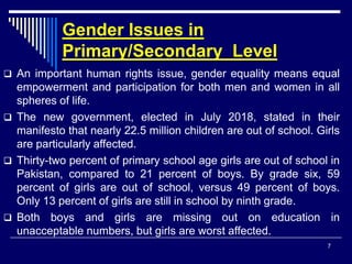 Gender and contemporary issues in education | PPT