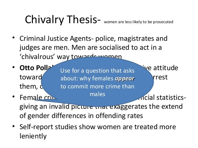 the chivalry thesis meaning