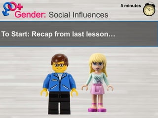 Social Influences
To Start: Recap from last lesson…
5 minutes
 