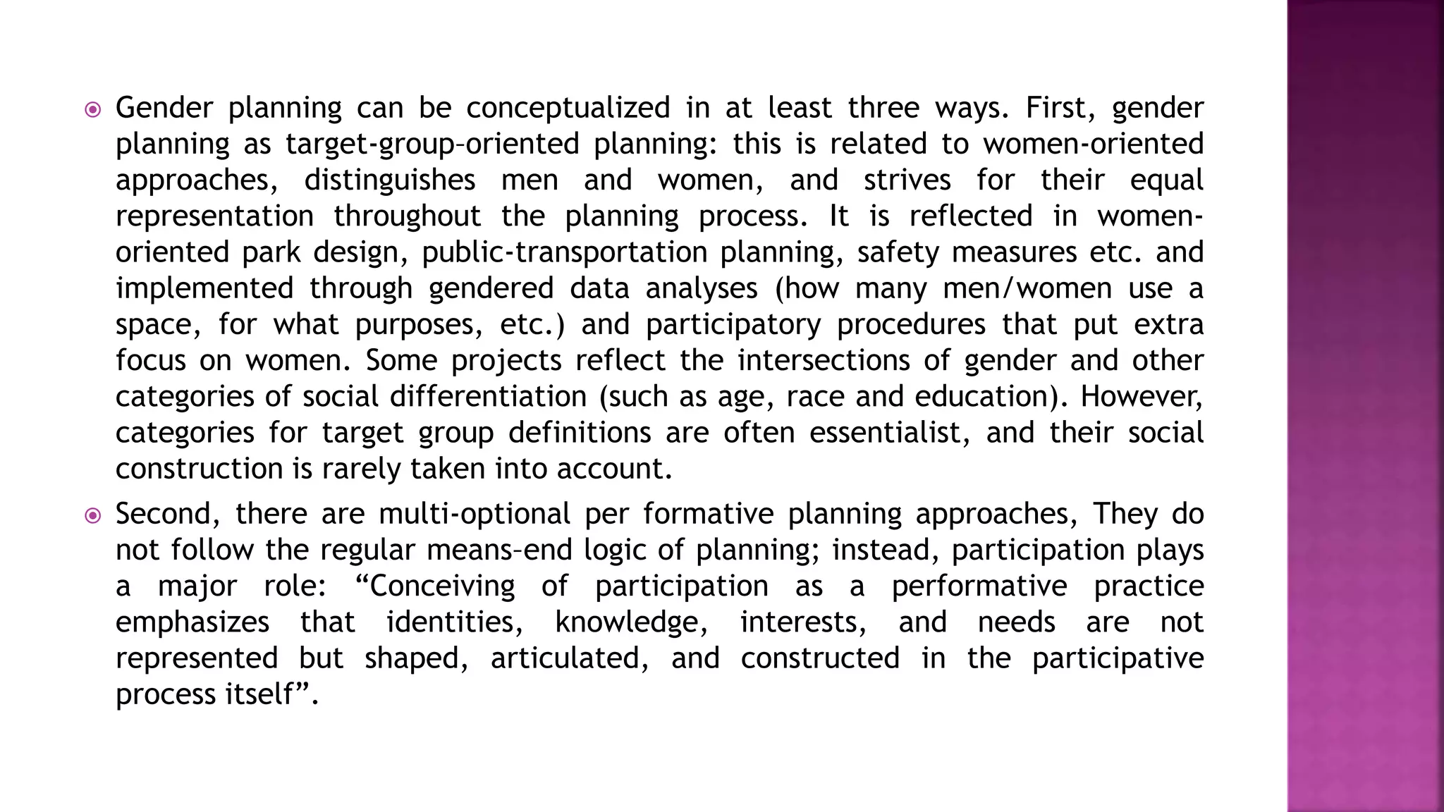 Gender and development planning | PPT