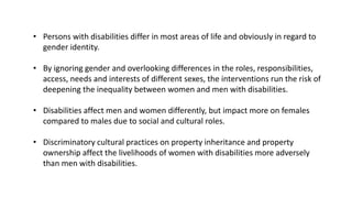Gender and disability ppt