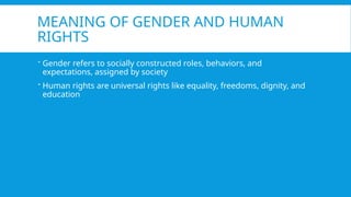 Understanding Gender and Human Rights: Equality and Justice for All | PPTX