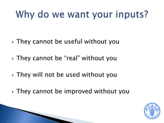 Gender and livestock checklists