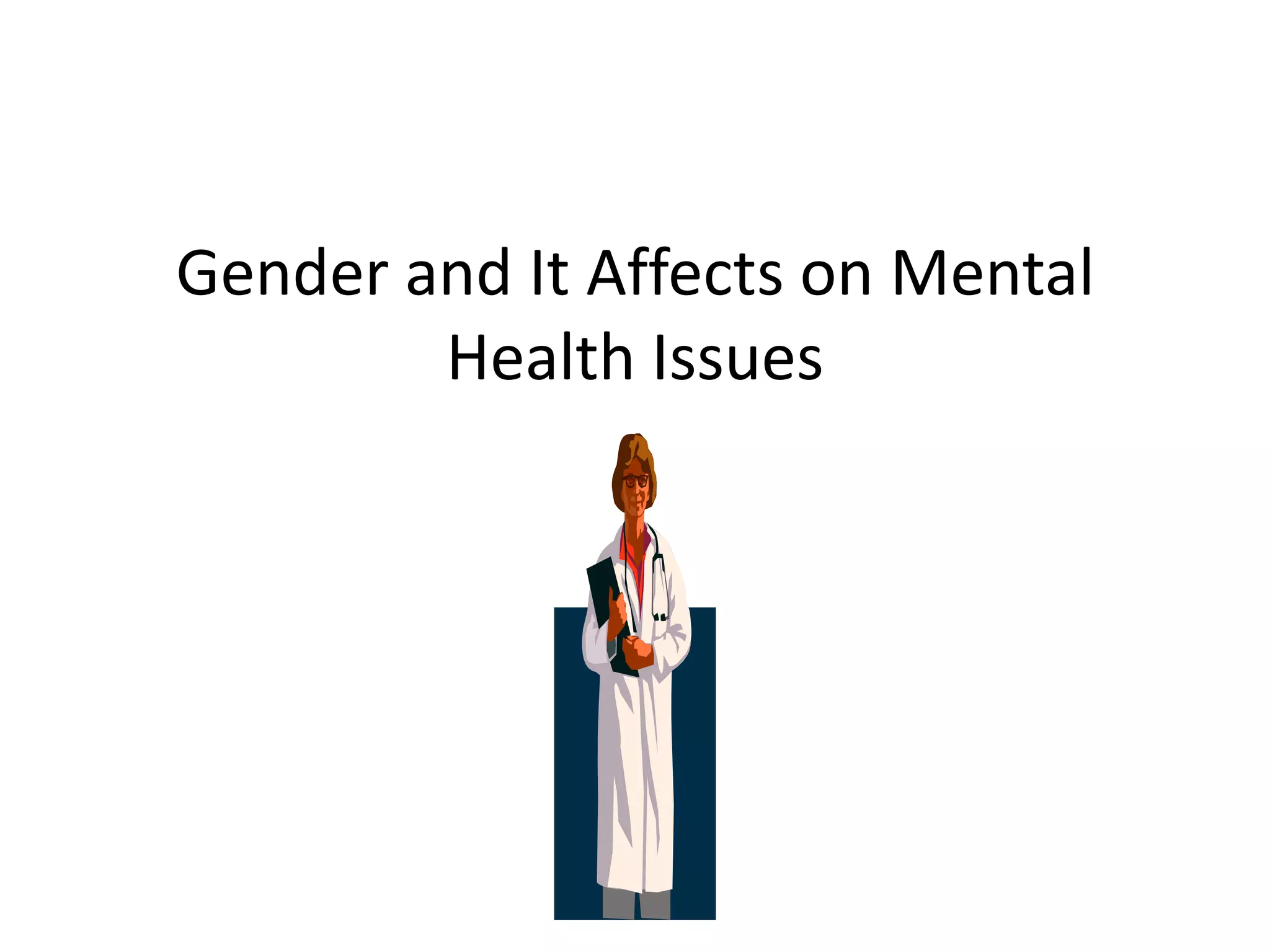 Gender And Mental Health | PPTX