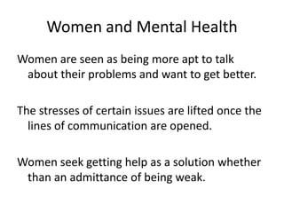 Gender And Mental Health | PPTX