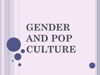GENDER
AND POP
CULTURE
 