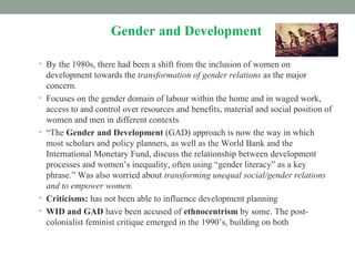 Gender and social development | PPT