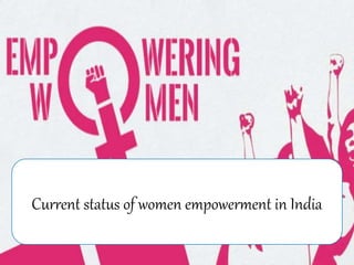 Current status of women empowerment in India
 