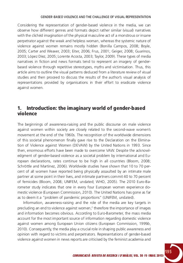 gender based violence thesis statement