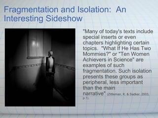 Fragmented Isolation Gender bias in_the_curriculum | PPT