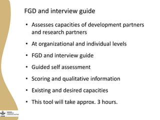 Gender capacity assessment and development in the CGIAR Livestock and Fish Research Program: Focus group discussions