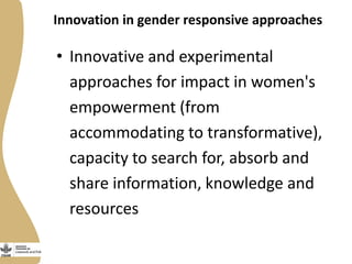 Gender capacity assessment and development in the CGIAR Livestock and Fish Research Program: Focus group discussions