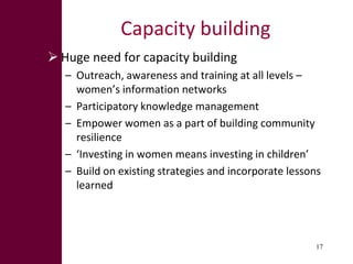 Climate change: Are women important in addressing this challenge?