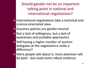 Climate change: Are women important in addressing this challenge?