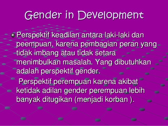 Gender dan Pembangunan