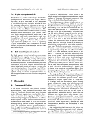 Gender differences in risk assessmen | PDF