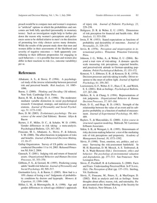 Gender differences in risk assessmen | PDF