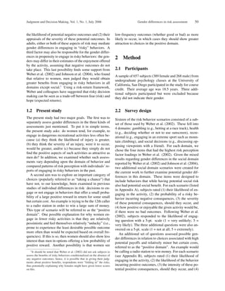Gender differences in risk assessmen | PDF