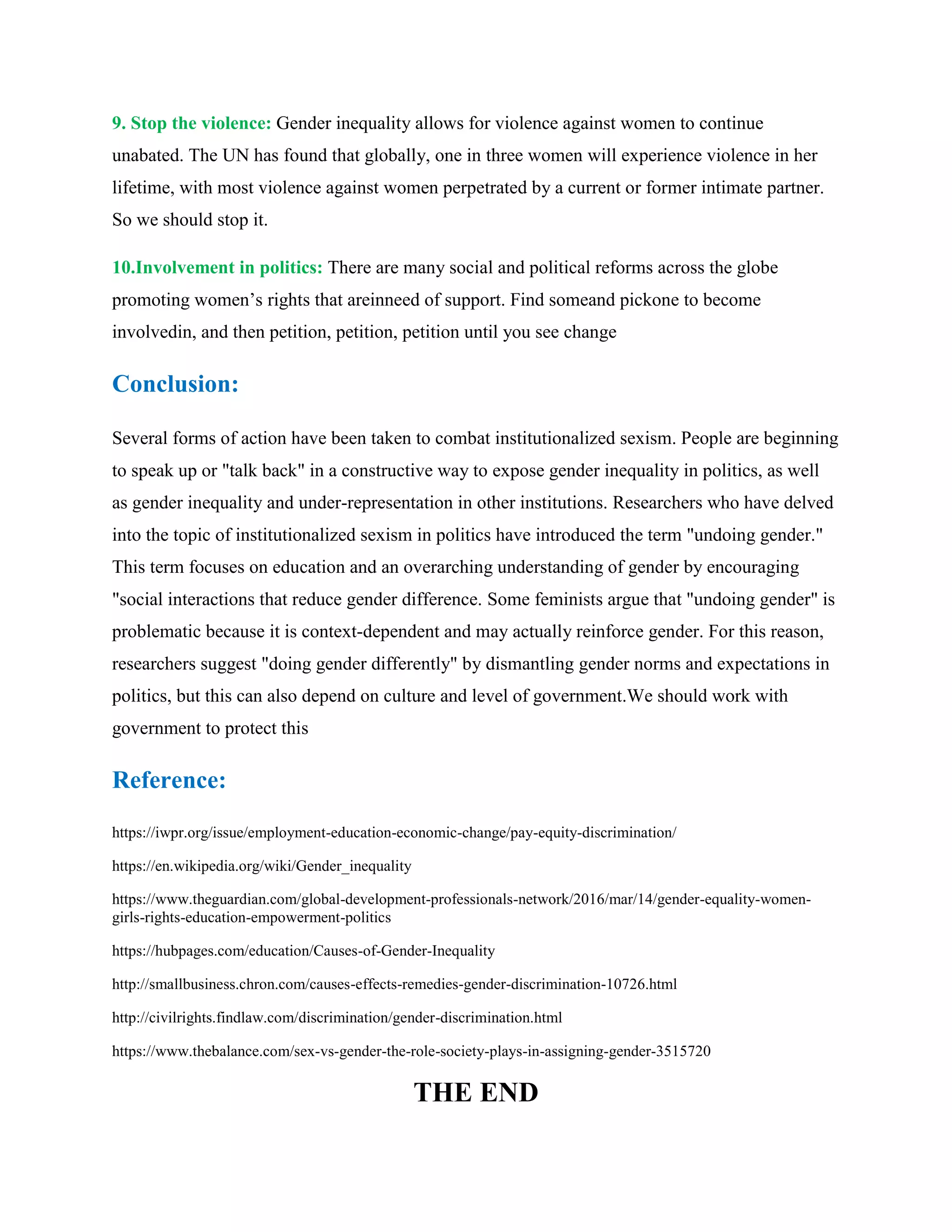 View of Gender inequality & discrimination | PDF
