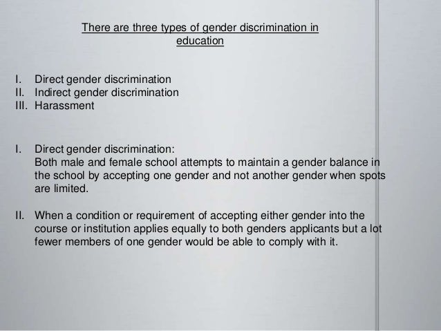 Gender Discrimination
