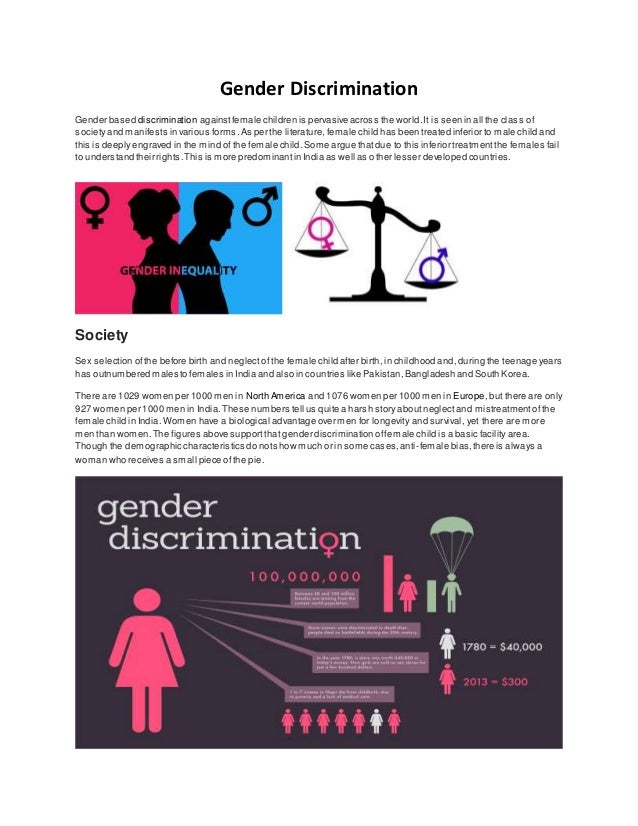 Essay on gender discrimination in india