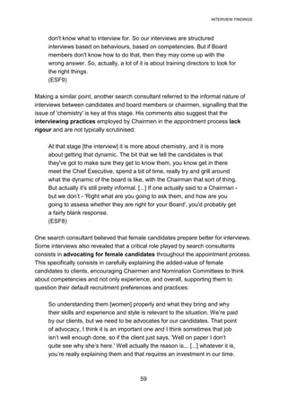Gender Interview Report.pdf Gender diversity - Gender Diversity on Boards: The Appointment Process ...