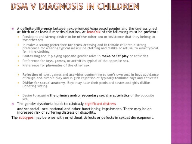 gender dysphoria dsm 5 gender dysphoria dsm 5