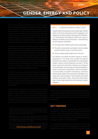 Gender, energy and policy a review of energy policies in east and ...