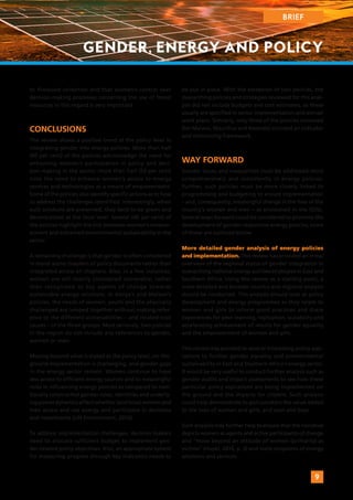 Gender, energy and policy a review of energy policies in east and ...