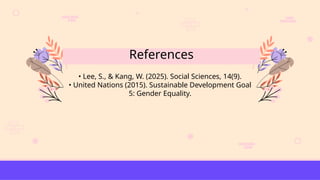 Gender Equality as a sustainable development goal | PPTX