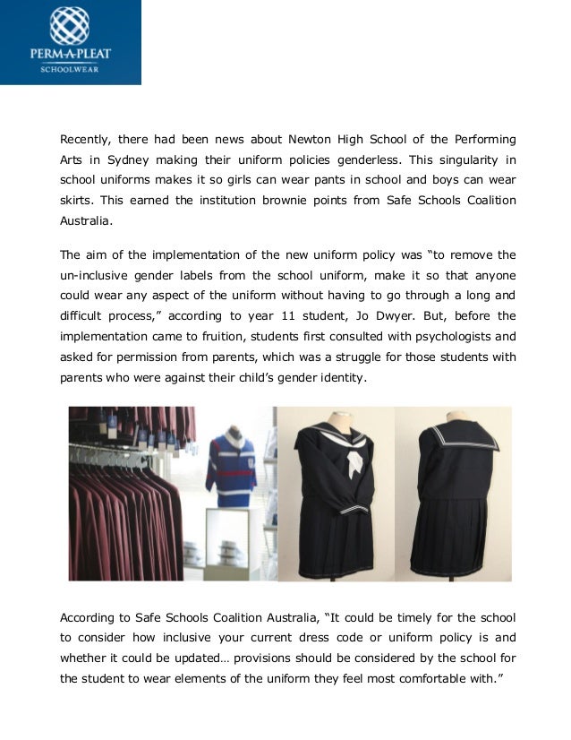 Gender Equality and School Uniform Policies