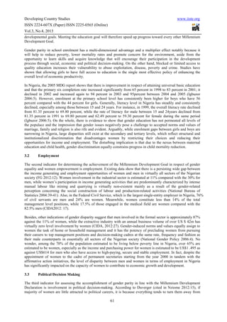 Gender equality and women empowerment in nigeria | PDF