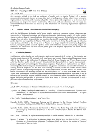 Gender equality and women empowerment in nigeria | PDF