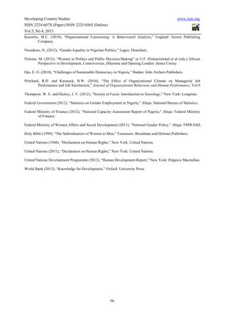 Gender equality and women empowerment in nigeria | PDF