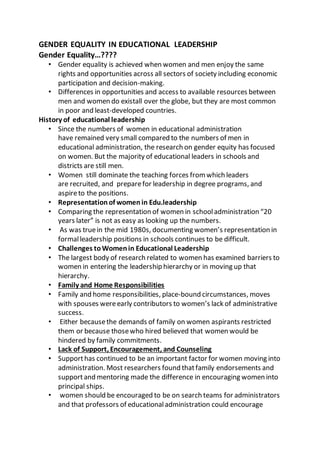 Gender equality in educational leadership | DOCX