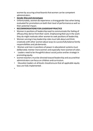 Gender equality in educational leadership | DOCX