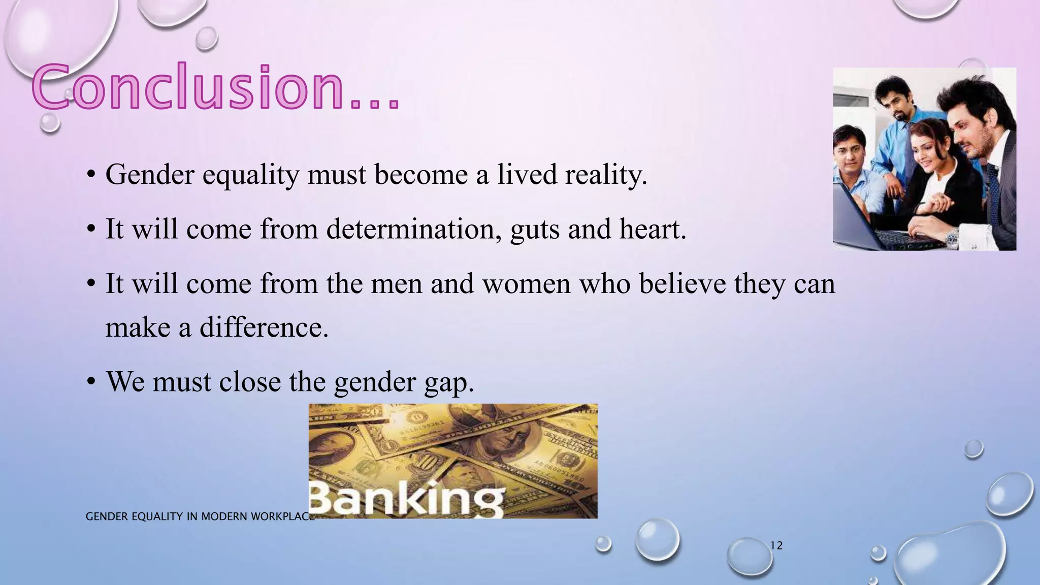 Gender equality in modern workplace | PPTX