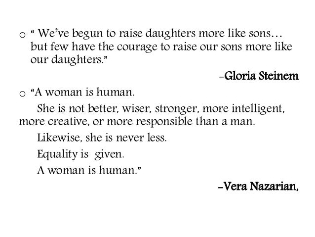 Question gender inequality