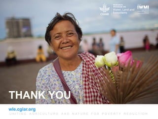 U N I T I N G A G R I C U LT U R E A N D N AT U R E F O R P O V E R T Y R E D U C T I O N
THANK YOU
wle.cgiar.org
 