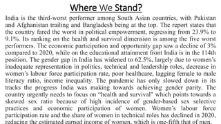 Gender gap   special reference to india