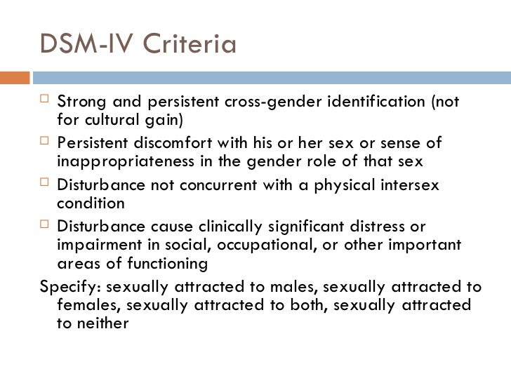 Gender identity disorder