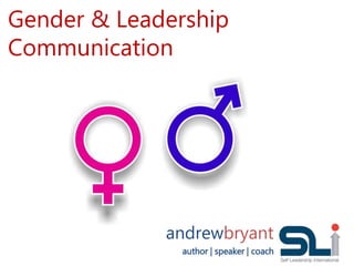 1 
Gender & Leadership 
Communication 
andrewbryant 
author | speaker | coach 
 