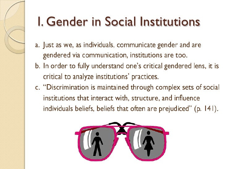 Gender In Social Institutions Education